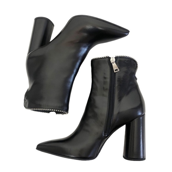 New! Malo Black Ankle Booties Boots Size Zip - Picture 2 of 9